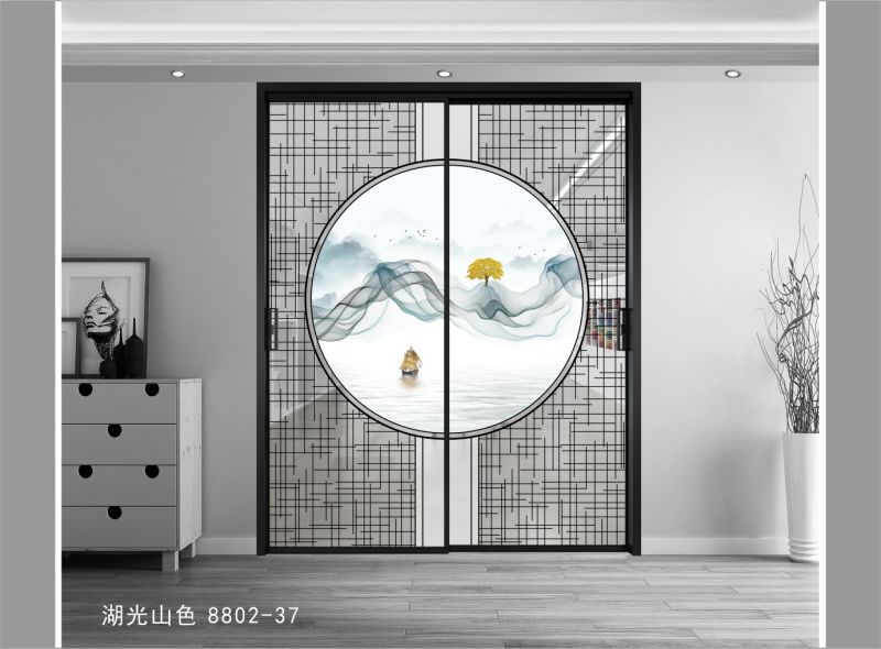 新中式移门隔断山水系列
