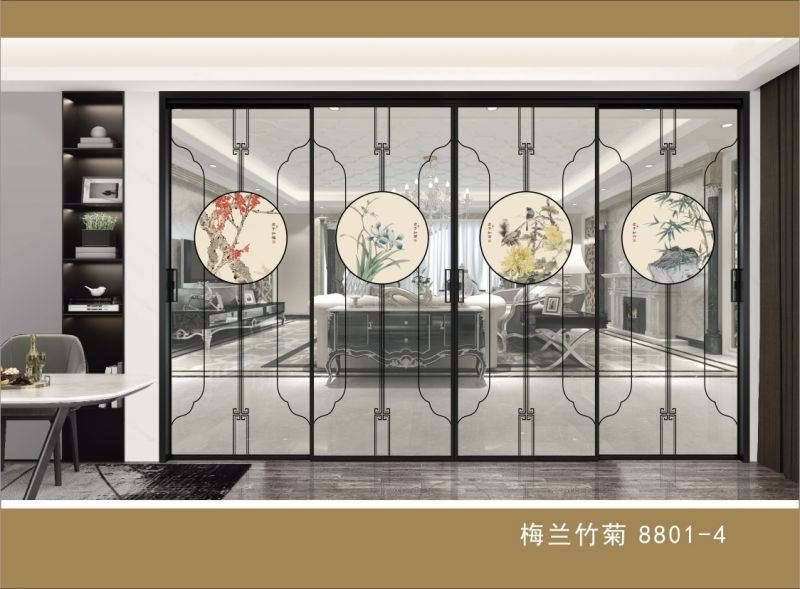 新中式移门隔断山水系列