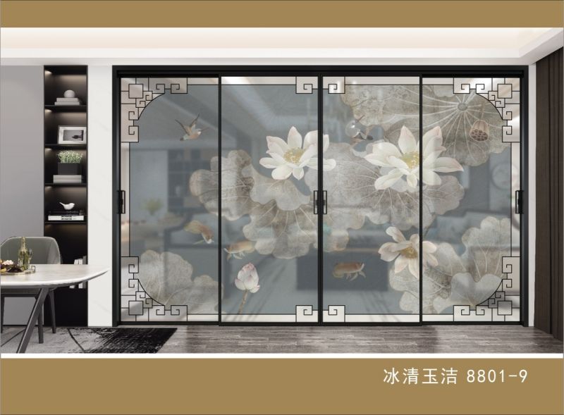 新中式移门隔断山水系列