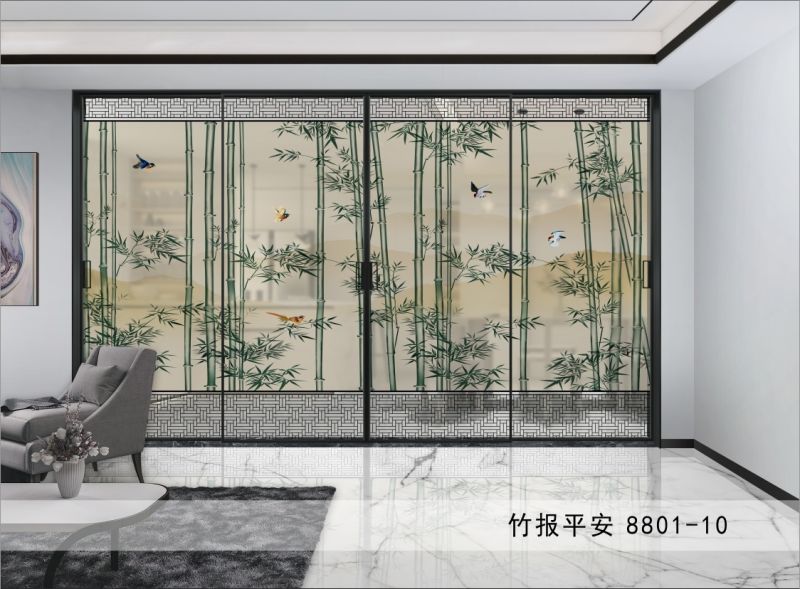 新中式移门隔断山水系列
