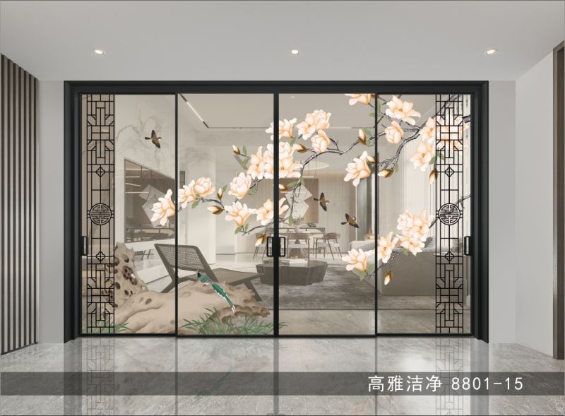 新中式移门隔断山水系列