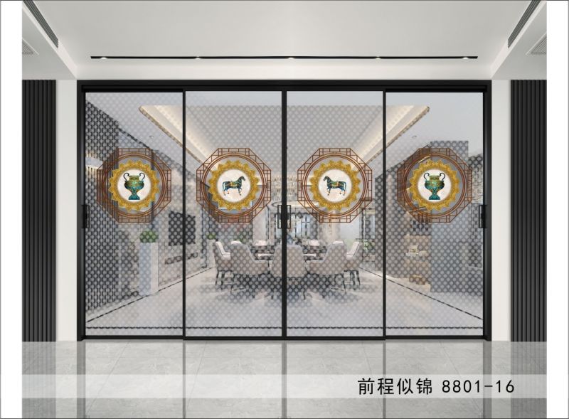 新中式移门隔断山水系列