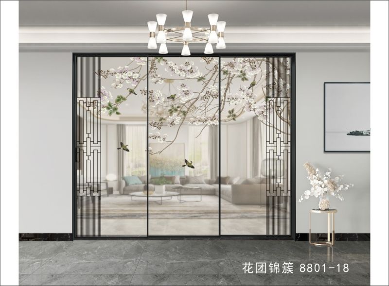 新中式移门隔断山水系列