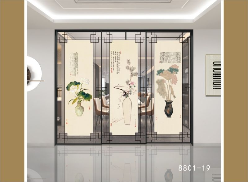 新中式移门隔断山水系列