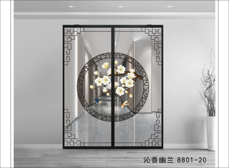 新中式移门隔断山水系列