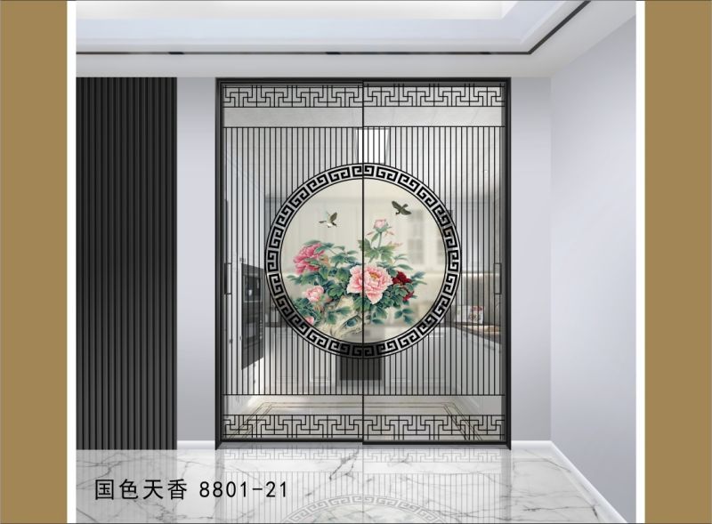 新中式移门隔断山水系列