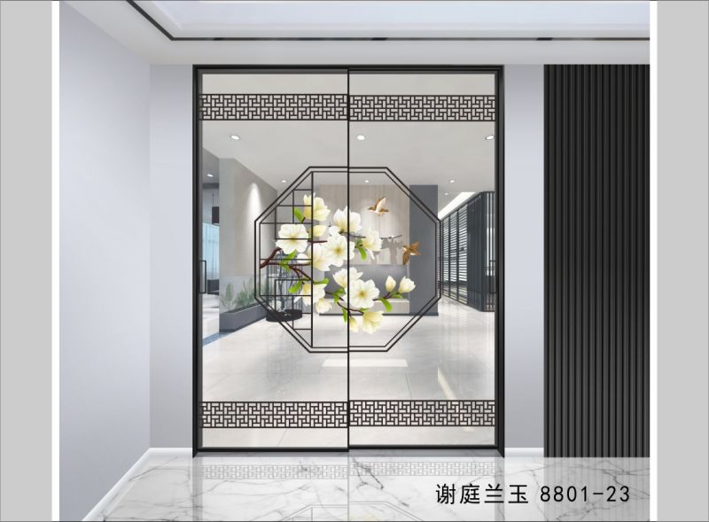 新中式移门隔断山水系列