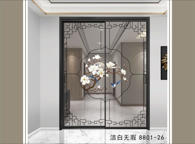 新中式移门隔断山水系列