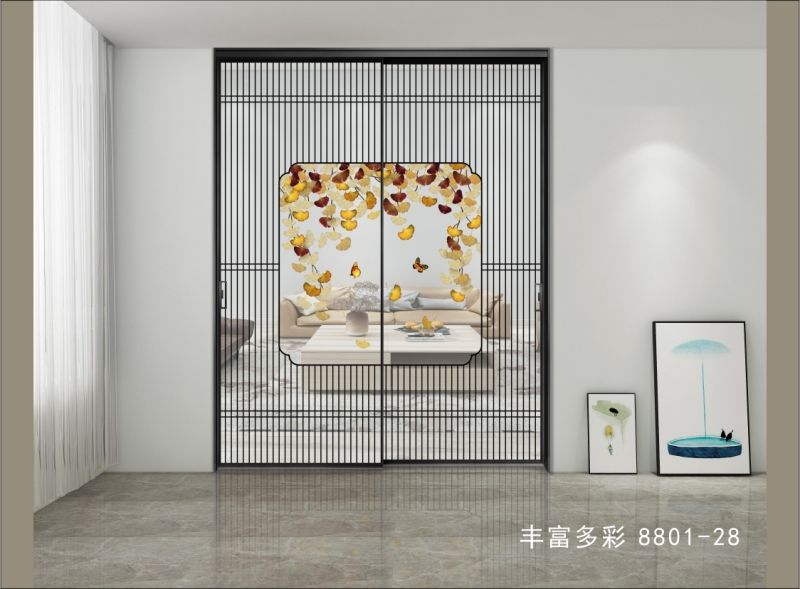 新中式移门隔断山水系列