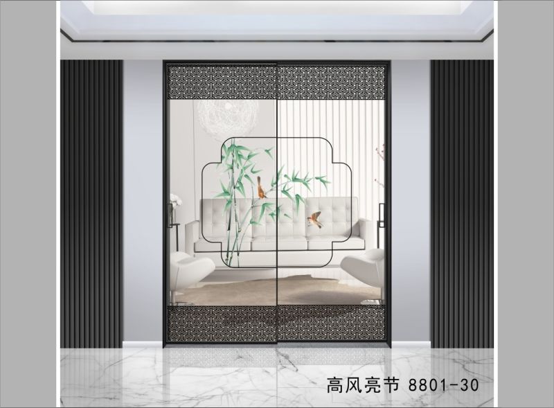 新中式移门隔断山水系列