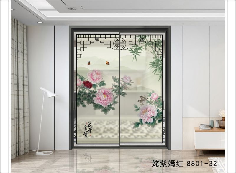 新中式移门隔断山水系列