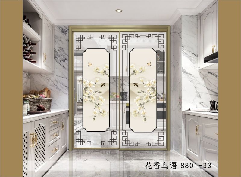 新中式移门隔断山水系列