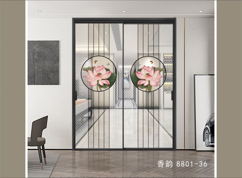 新中式移门隔断山水系列