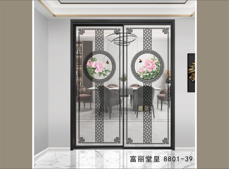 新中式移门隔断山水系列