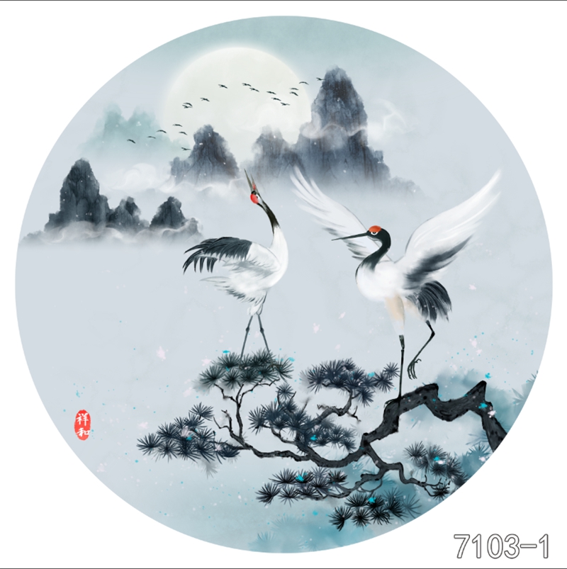 圆形夹画