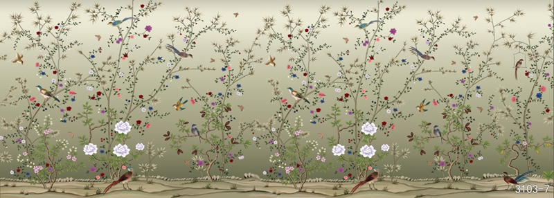 花鸟树枝横板