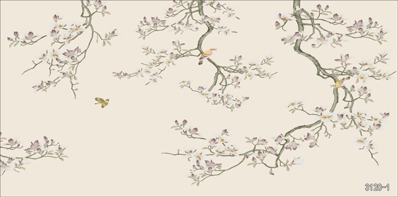花鸟树枝横板