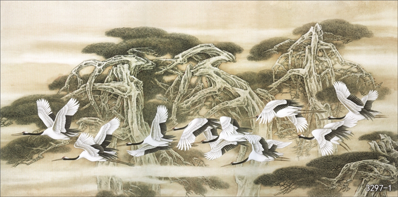 花鸟树枝横板