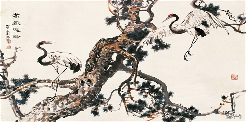 花鸟树枝横板