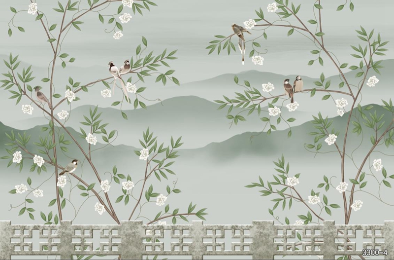 花鸟树枝横板